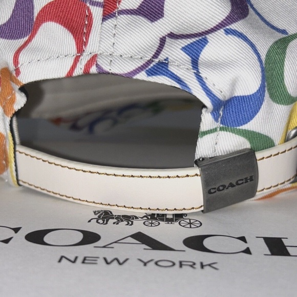 SALE NEW Coach Rainbow Signature Baseball Hat - Picture 7 of 16